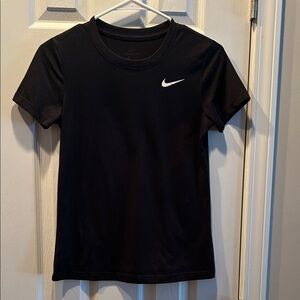 Nike Black Tee with White Swoosh